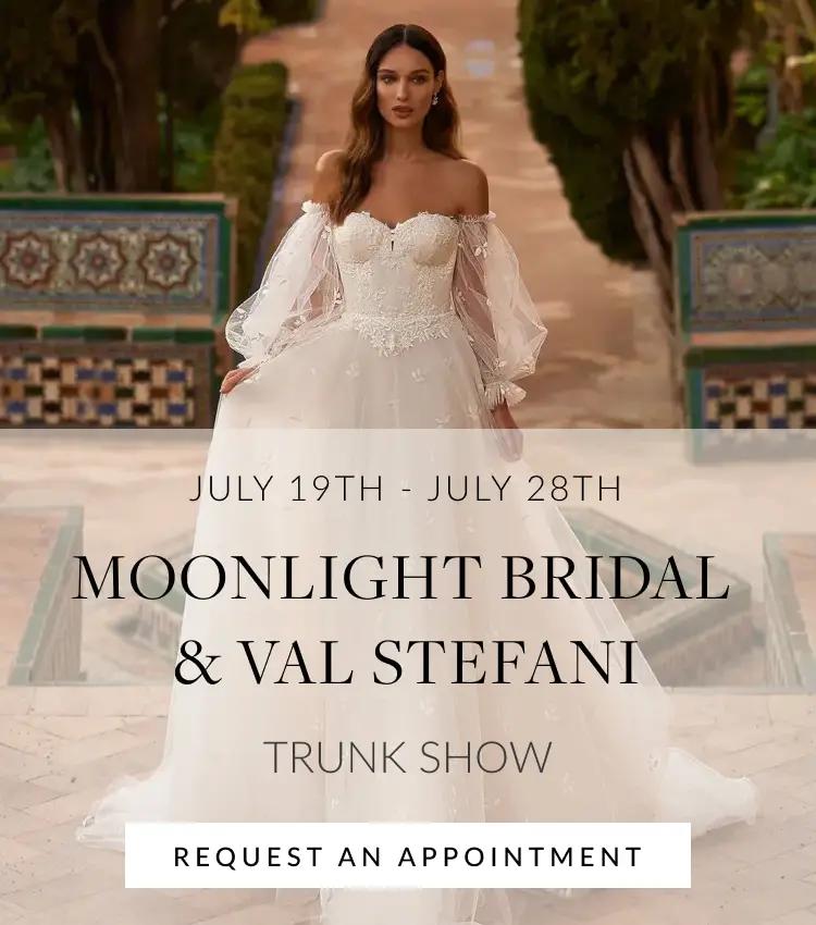 Moonlight Bridal & Val Stefani Trunk Show Banner for Mobile