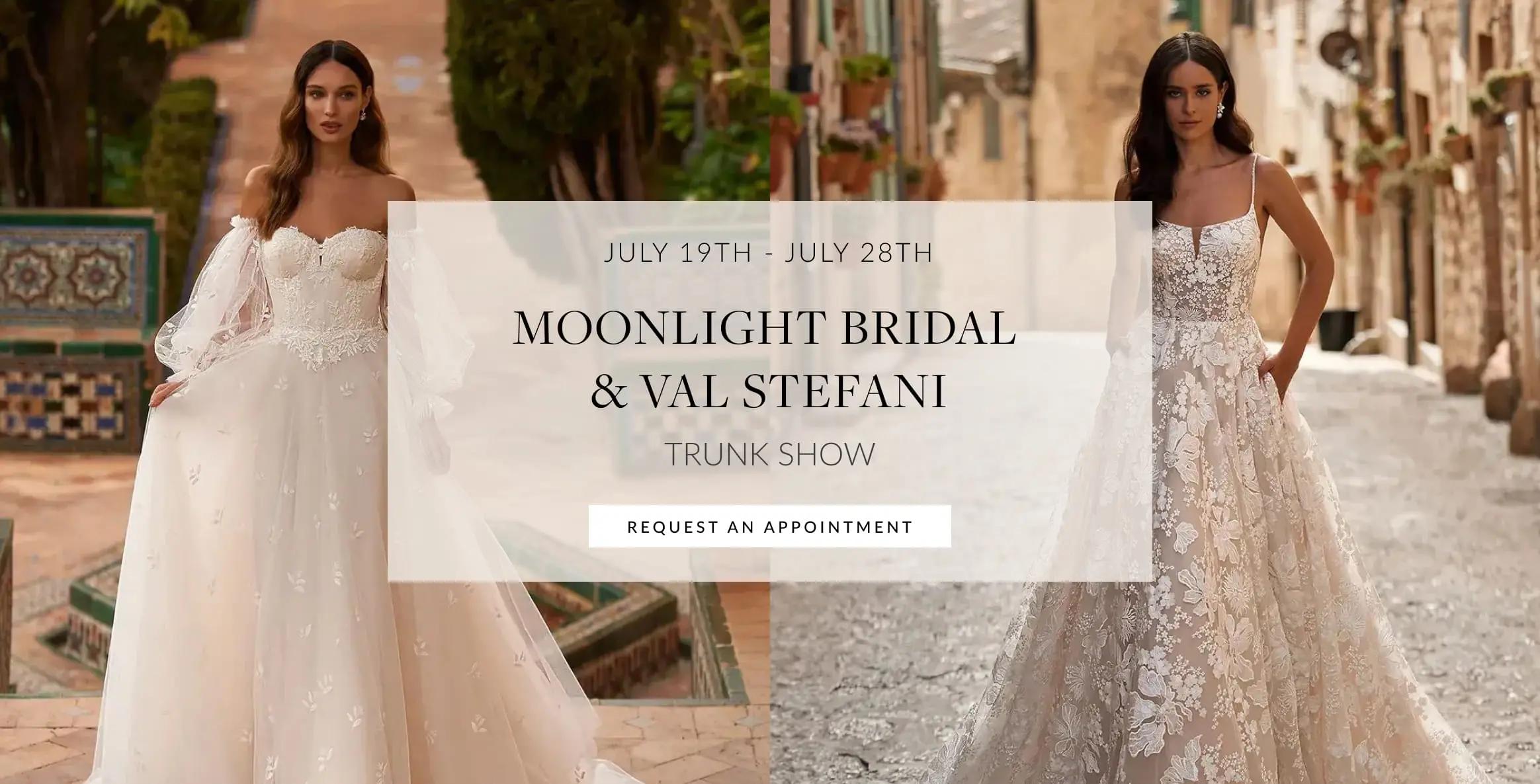 Moonlight Bridal & Val Stefani Trunk Show Banner for Desktop